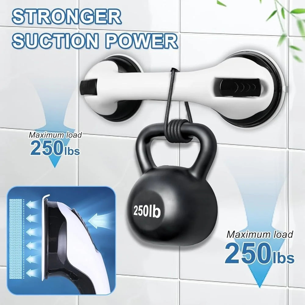 Durable Suction Grab Bars for Safe Bathing Assistance 2 Pack - Safety First Gear 25