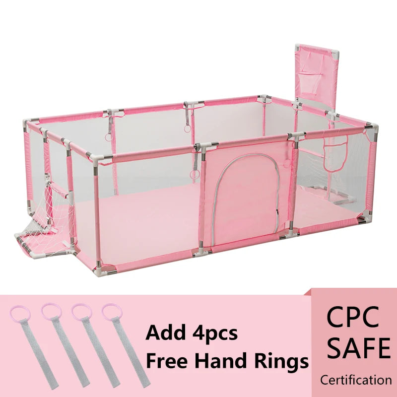 IMBABY Playpen With Basketball Fence For Children Safety