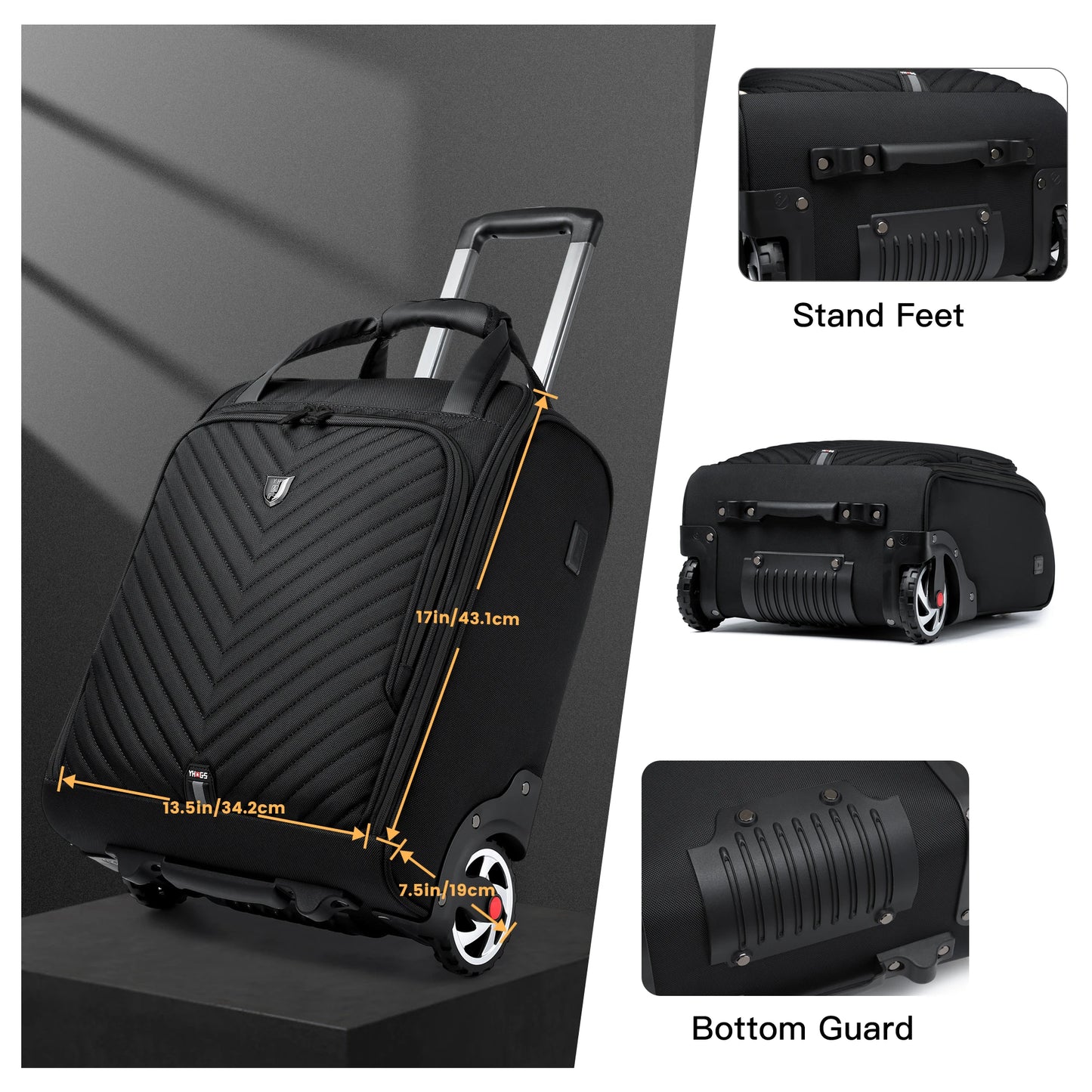 Business Travel Laptop Bag with Wheels for Men and Women - Safety First Gear 25