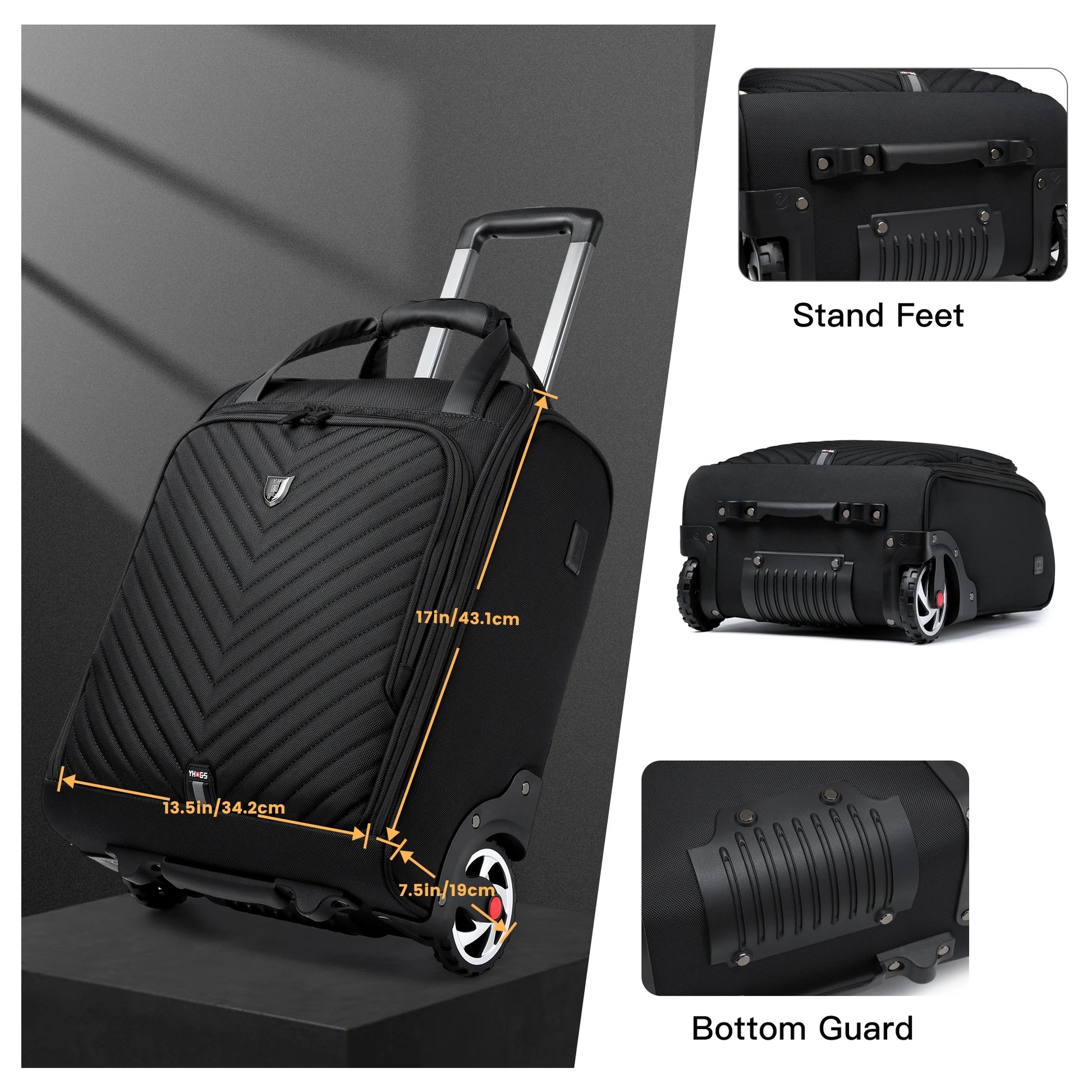 Business Travel Laptop Bag with Wheels for Men and Women - Safety First Gear 25