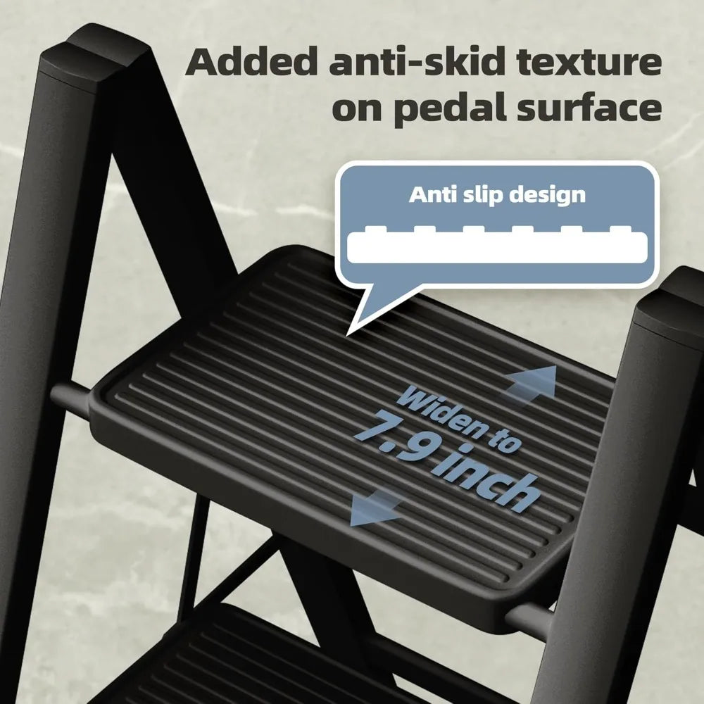 Portable Steel Folding Ladder With Anti Slip Treads