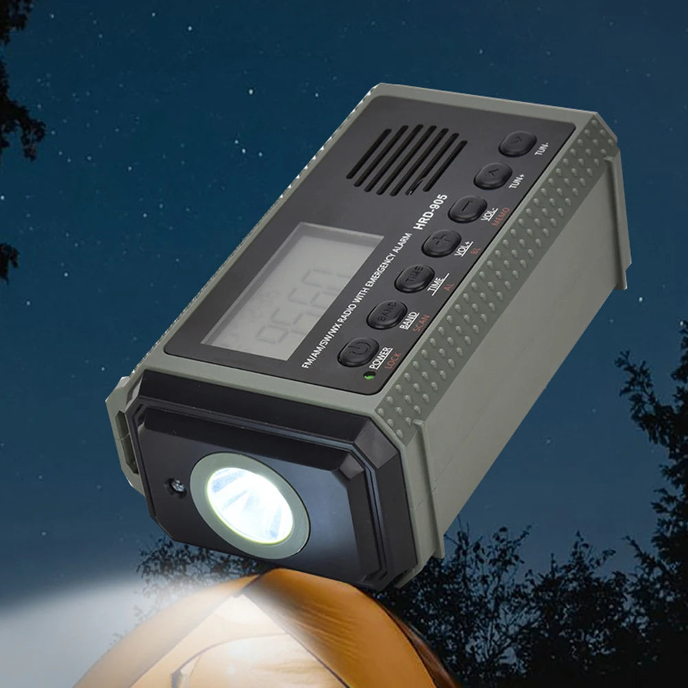 Solar Powered Survival Radio with SOS Alarm and Power Bank - Safety First Gear 25