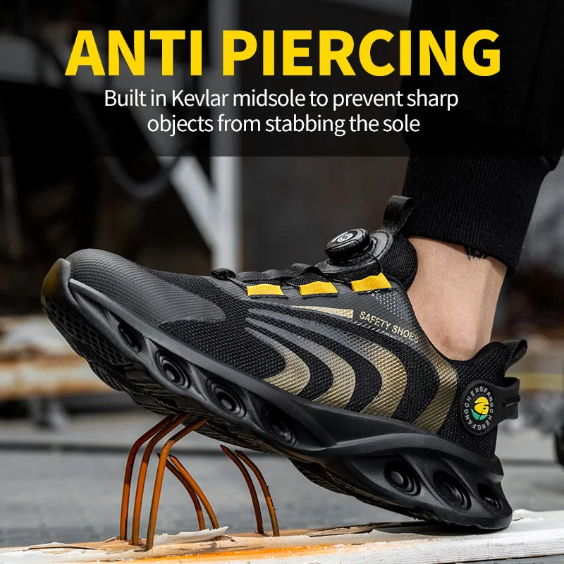 Lace-Free Lightweight Breathable Safety Shoes for Ultimate Comfort - Safety First Gear 25