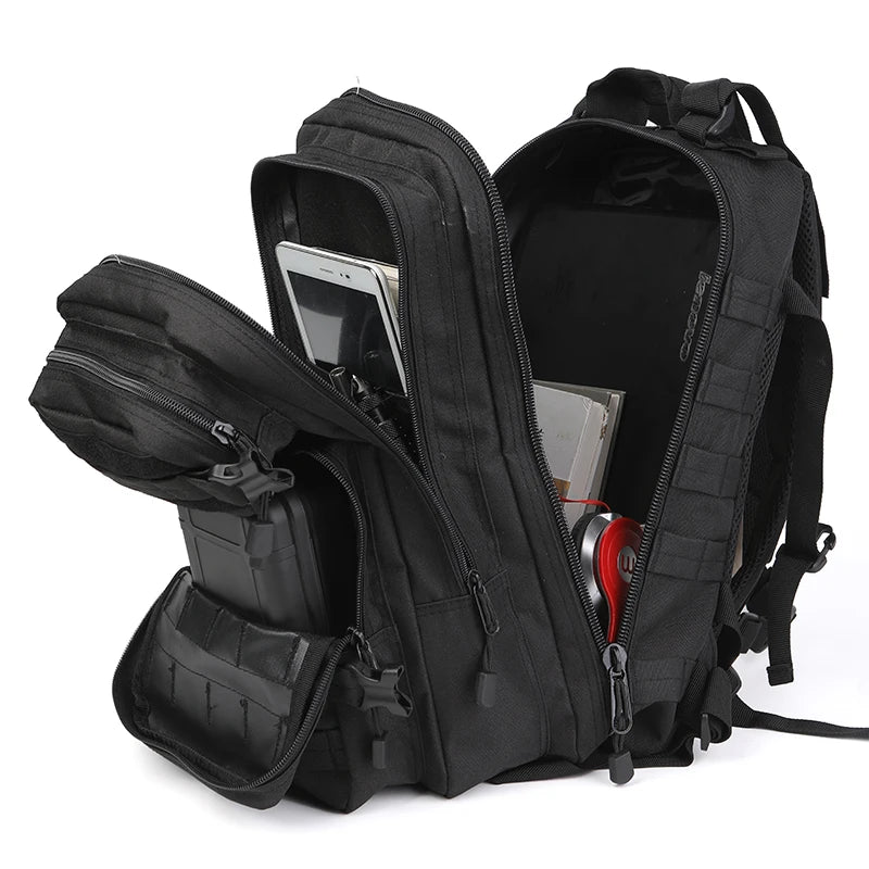 LQARMY Tactical Backpack MOLLE Assault Rucksack For Travel - Safety First Gear 25