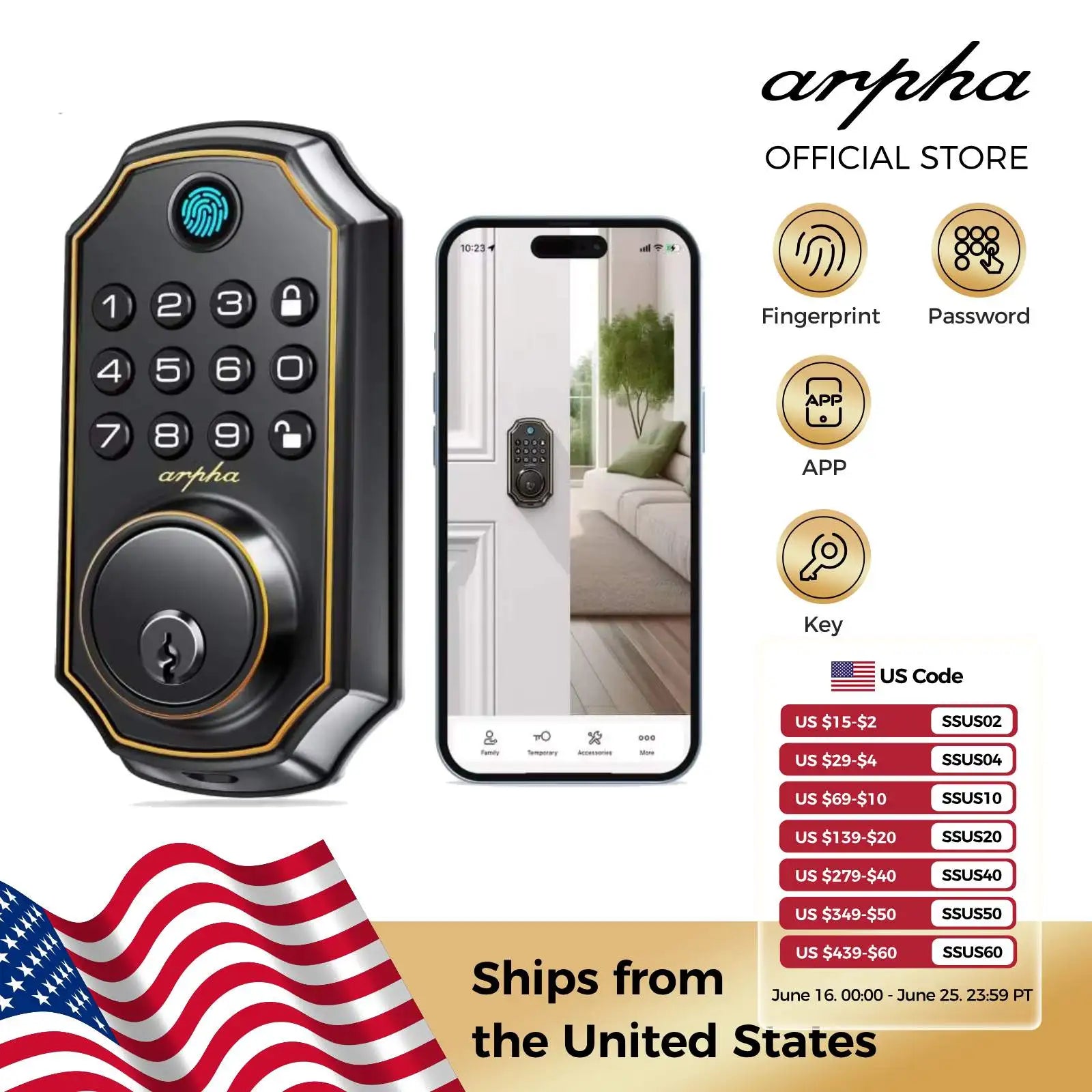 Smart Fingerprint Deadbolt Keyless Entry Lock for Home Security - Safety First Gear 25