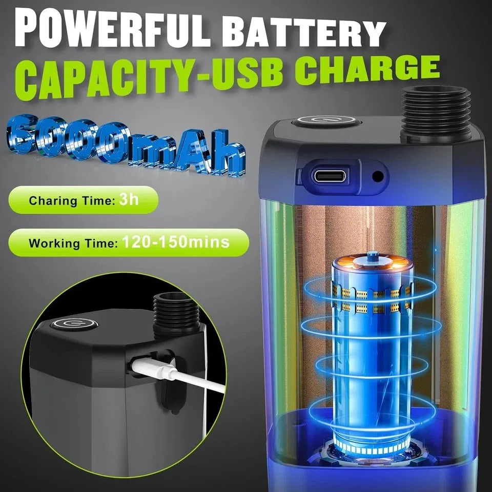 XIAOTREE Portable Camping Shower 6000mAh Rechargeable With 4 Modes - Safety First Gear 25