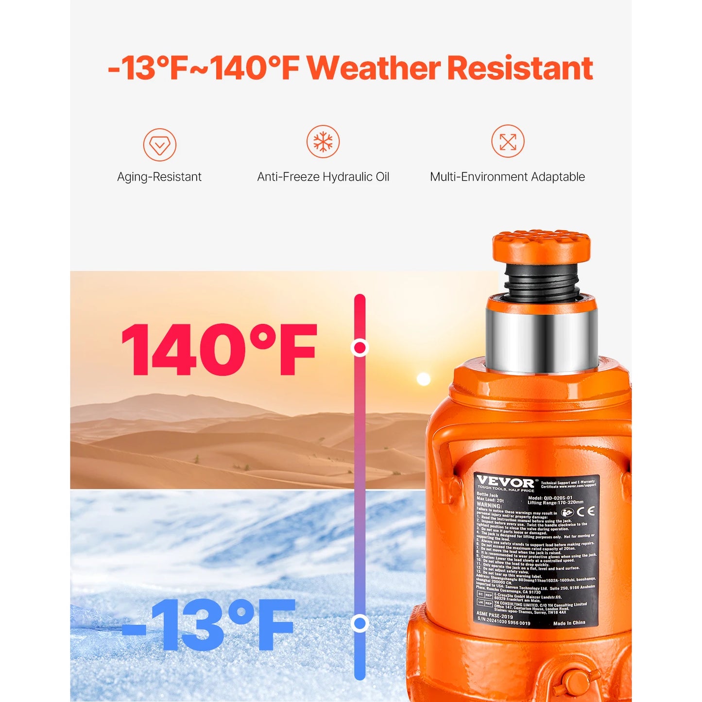 SucceBuy Hydraulic Bottle Jack 20 To 50 Ton With Handle