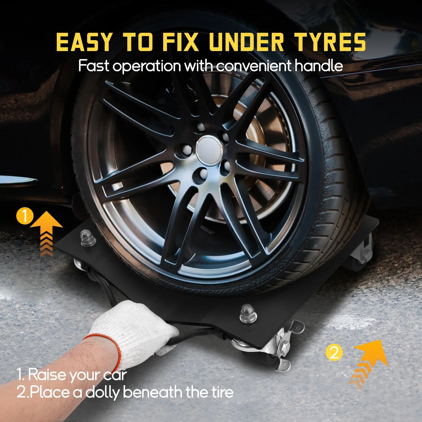 Studyset Car Dolly Set 2500 Lbs Capacity Wheel Dollies