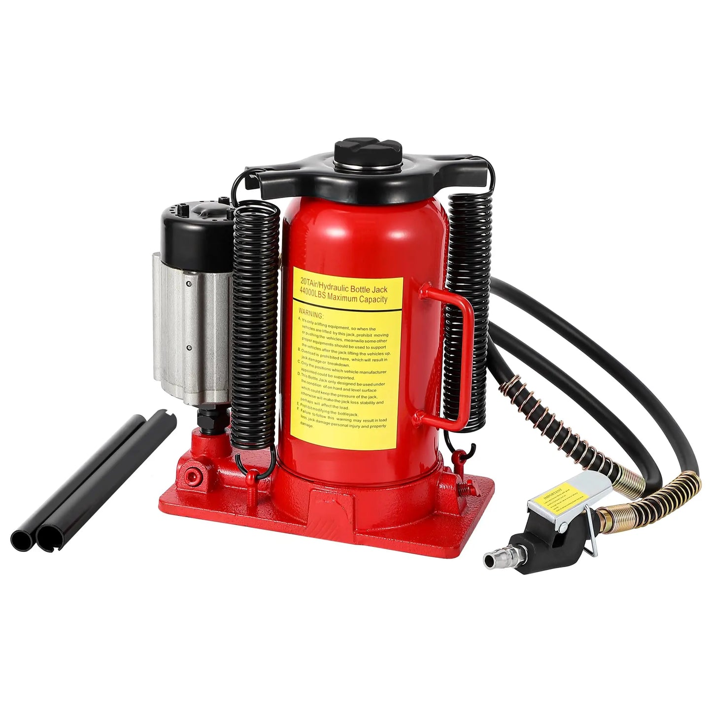 HiMISS 20 Ton Air Hydraulic Bottle Jack With Manual Pump
