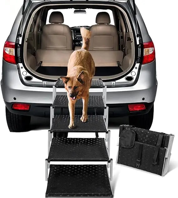 Lightweight Metal Dog Ramp Cars SUVs Up To 200 Lbs - Safety First Gear 25
