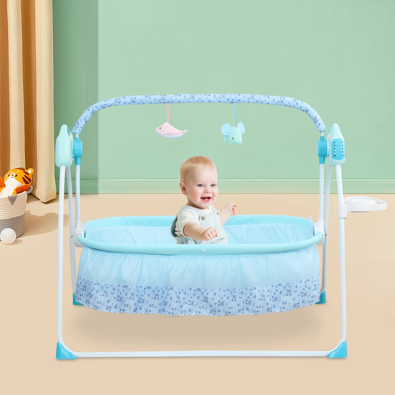 Baby Crib Cradle Infant Rocker Auto Swing Bed For Babies - Safety First Gear 25