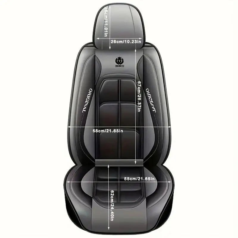 Stylish PU Leather Car Seat Cover for Front Seats - Safety First Gear 25