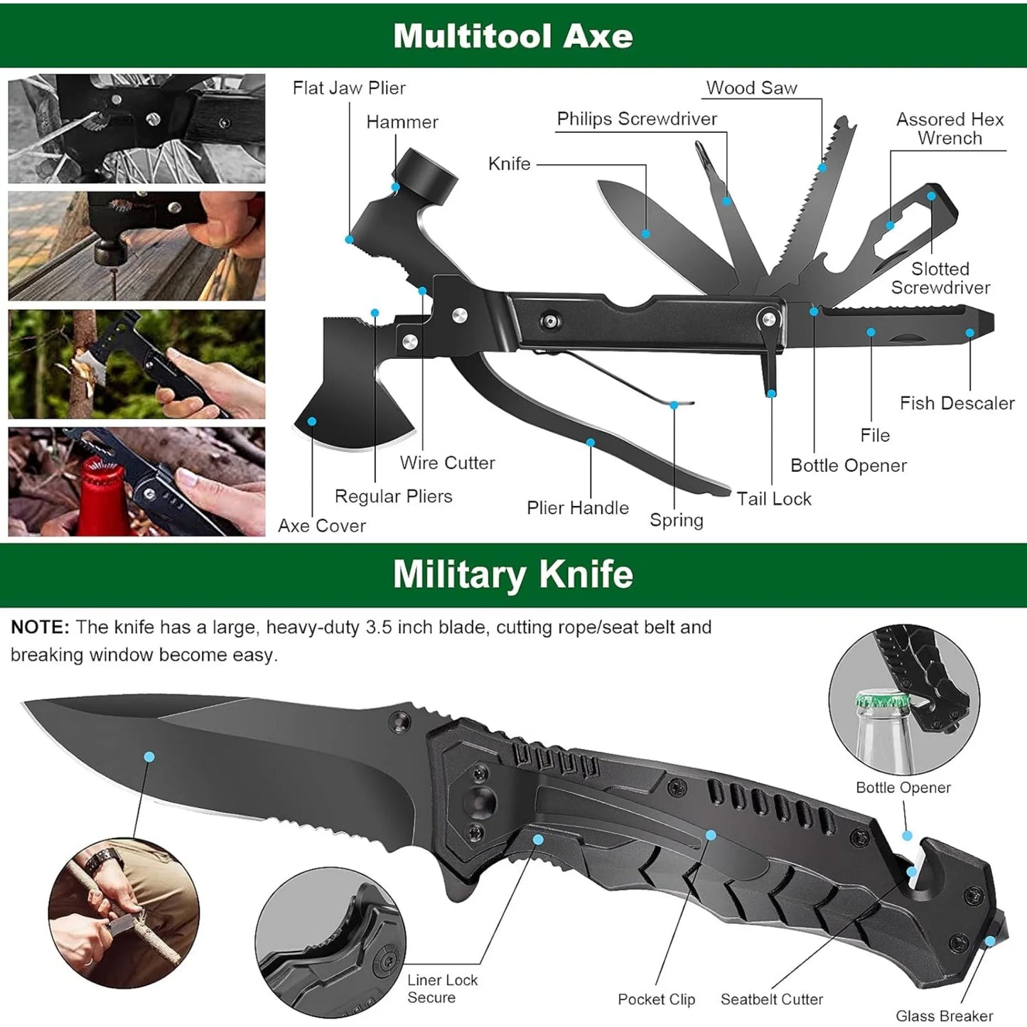 Professional Survival Kit for Outdoor Camping and Exploration - Safety First Gear 25