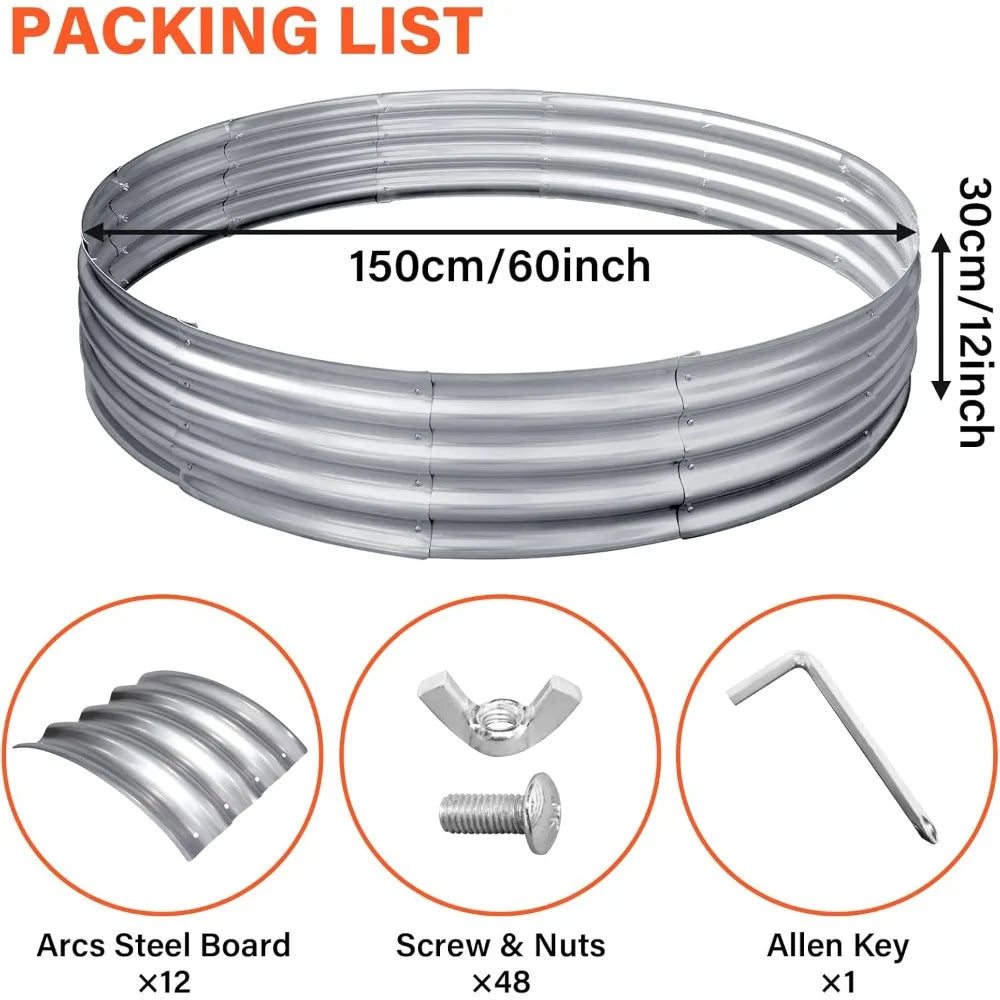 HGDThi Heavy Duty Galvanized Steel Fire Pit Ring Outdoor - Safety First Gear 25