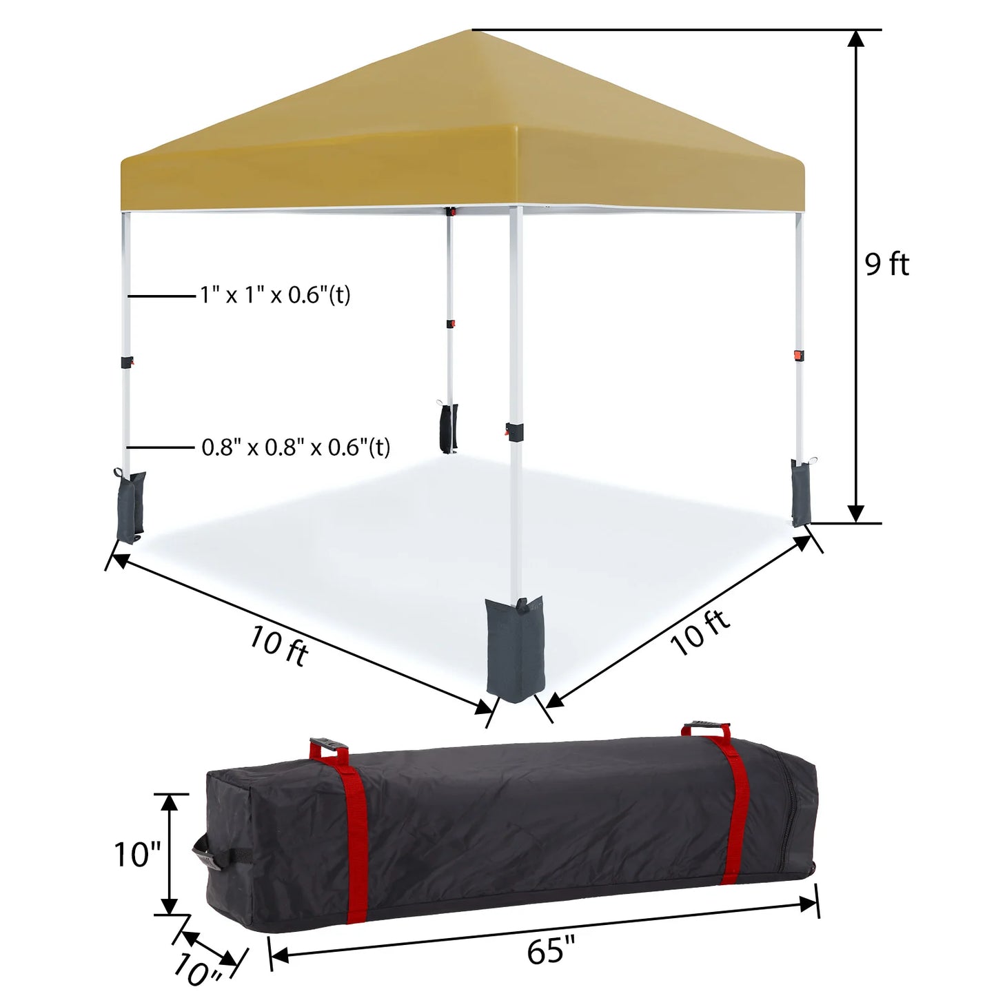 HiMISS Center Locking Canopy Tent Outdoor Shelter Waterproof UV - Safety First Gear 25