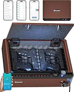 Chamber Biometric FingerprintActivated Handgun Security Safe FourWay Quick Access App - Safety First Gear 25