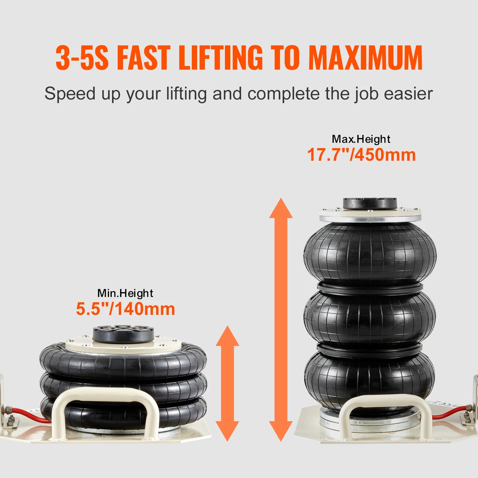 SucceBuy Pneumatic Air Bag Jack For Cars With Short Handle - Safety First Gear 25