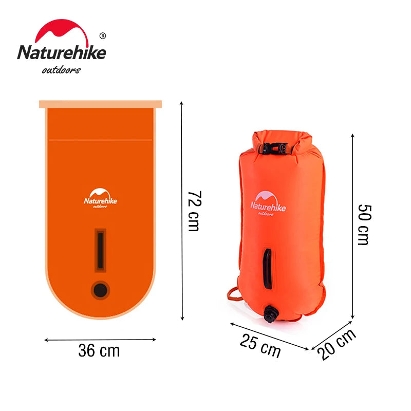 Naturehike Inflatable Swimming Buoy Waterproof Dual Airbag Flotation Dry Bag - Safety First Gear 25