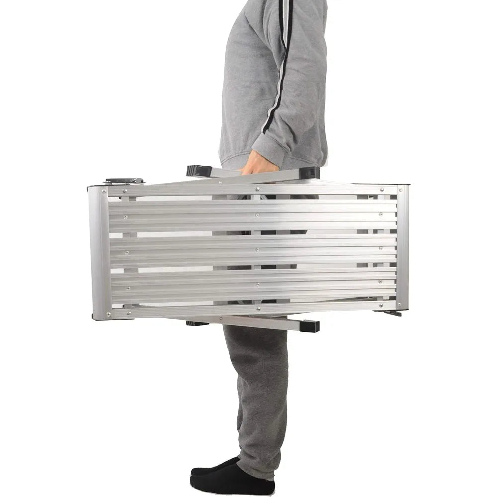Heavy Duty Foldable Aluminum Step Ladder 330 Lb Capacity