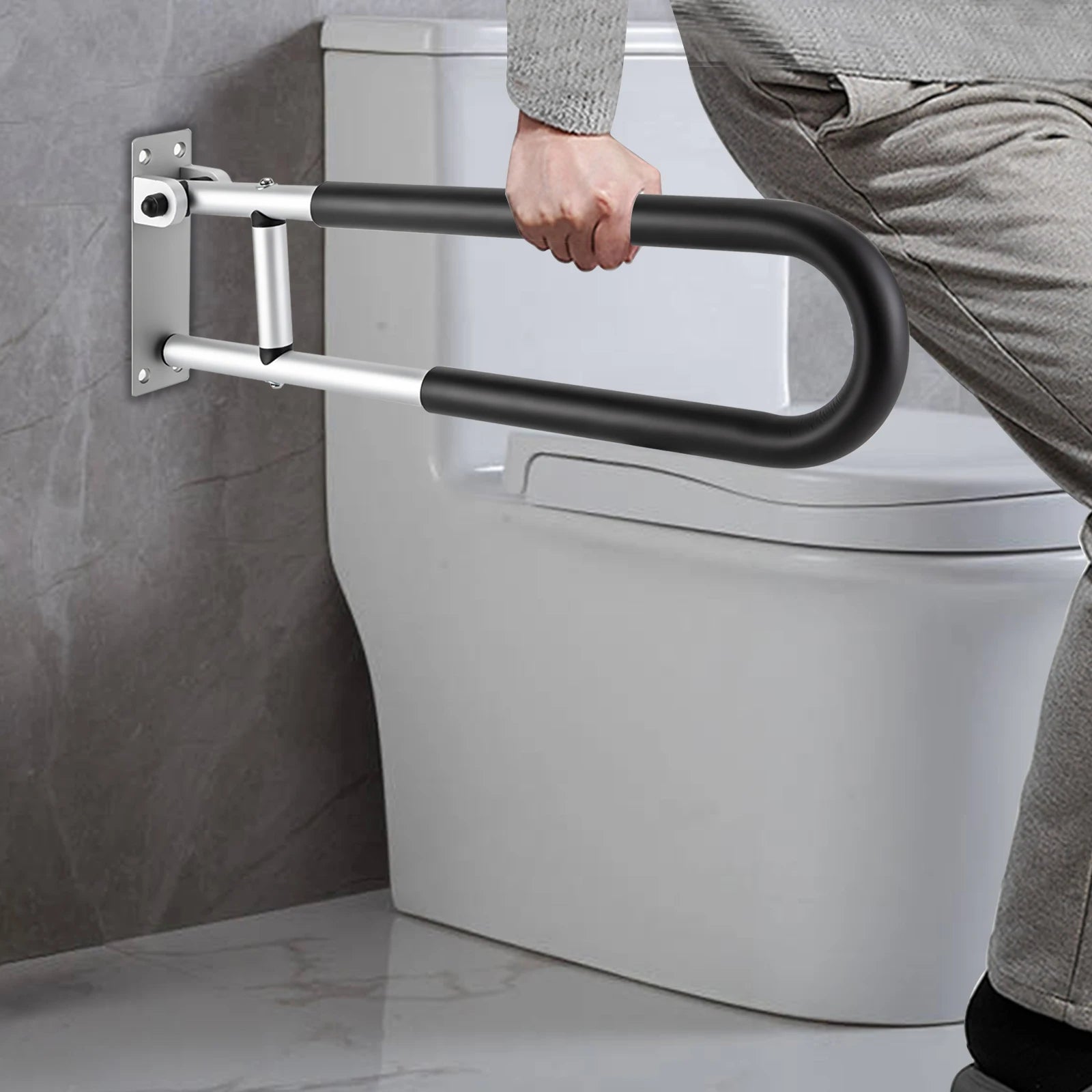 Foldable Shower Handrail Grab Bar for Safety Support - Safety First Gear 25
