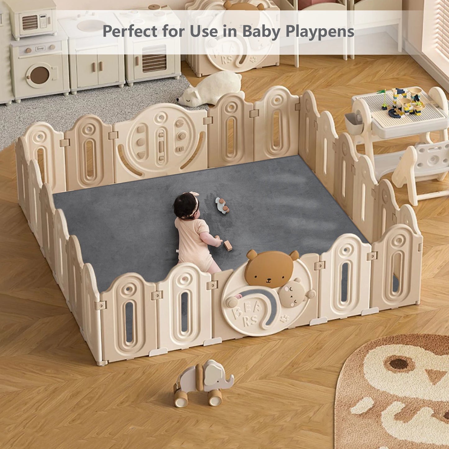 Huloo Sleep Memory Foam Baby Play Mat Playpen Non Slip - Safety First Gear 25