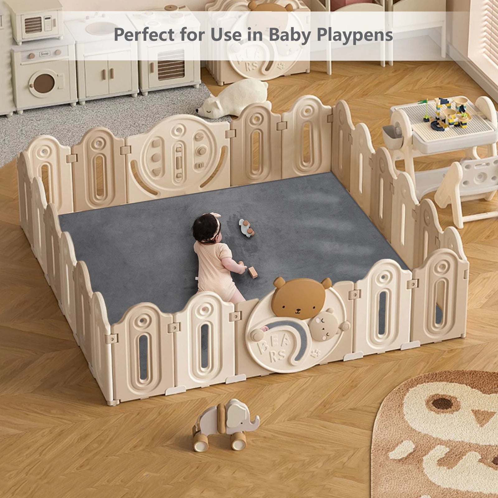 Huloo Sleep Memory Foam Baby Play Mat Playpen Non Slip - Safety First Gear 25