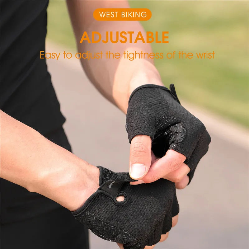 West Biking Half Finger Cycling Gloves Anti Slip MTB - Safety First Gear 25