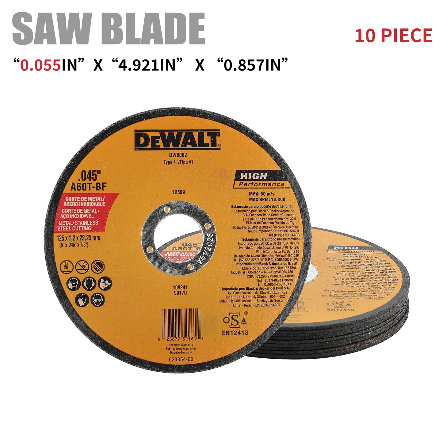 DEWALT Circular Saw Blades For Wood Metal And Concrete - Safety First Gear 25
