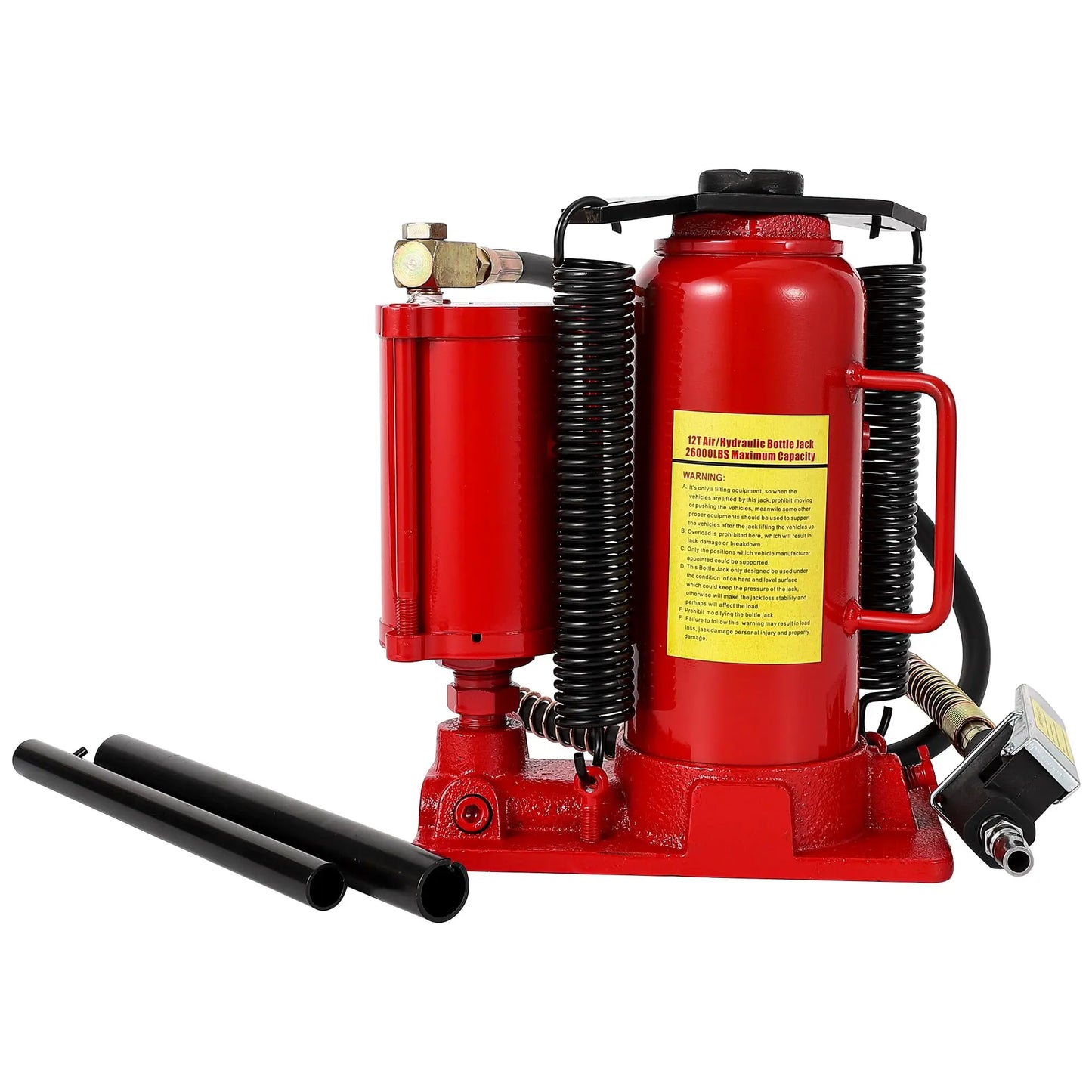 HiMISS 20 Ton Air Hydraulic Bottle Jack With Manual Pump