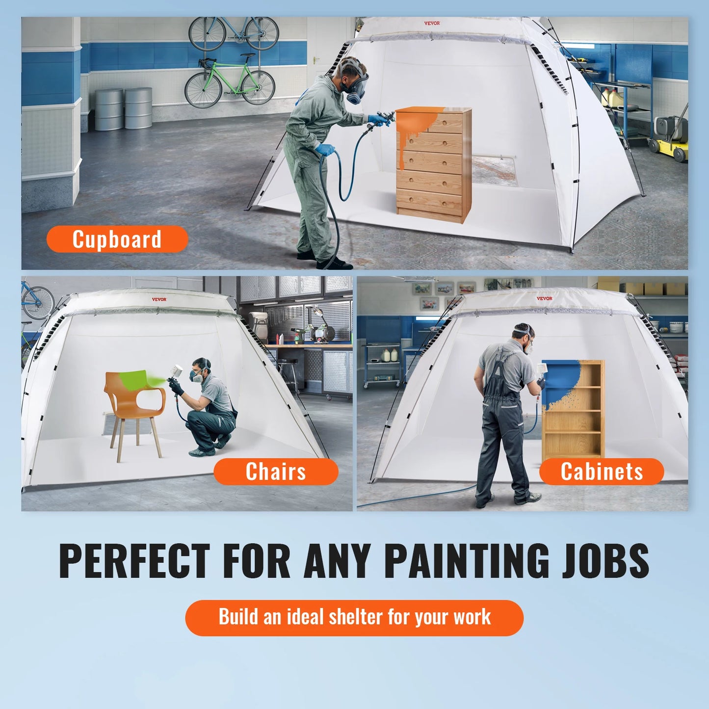 SucceBuy Portable Paint Booth Shelter Foldable Spray Painting Tent - Safety First Gear 25