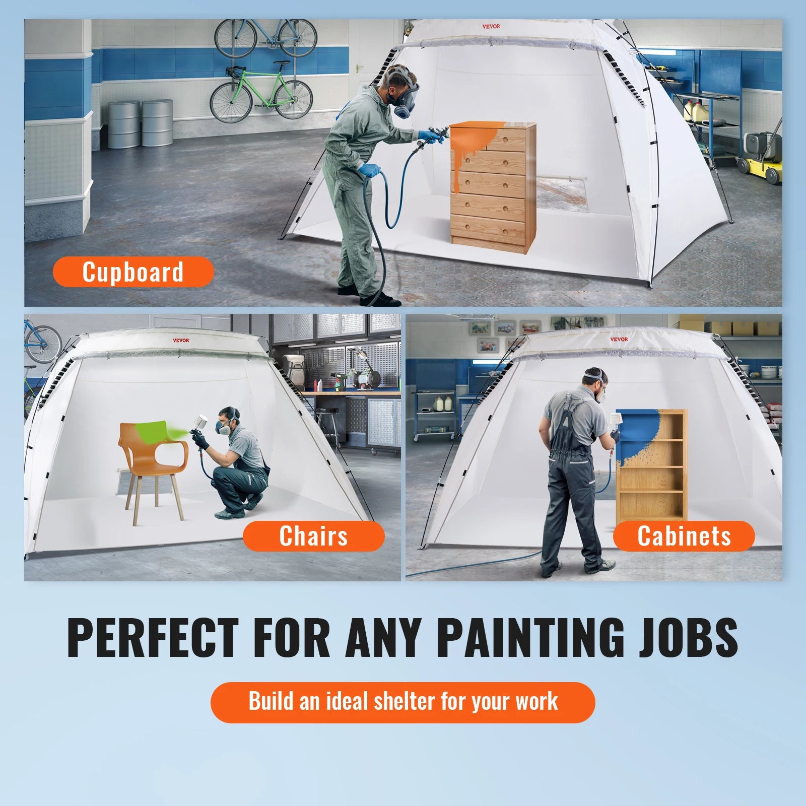 SucceBuy Portable Paint Booth Shelter Foldable Spray Painting Tent - Safety First Gear 25
