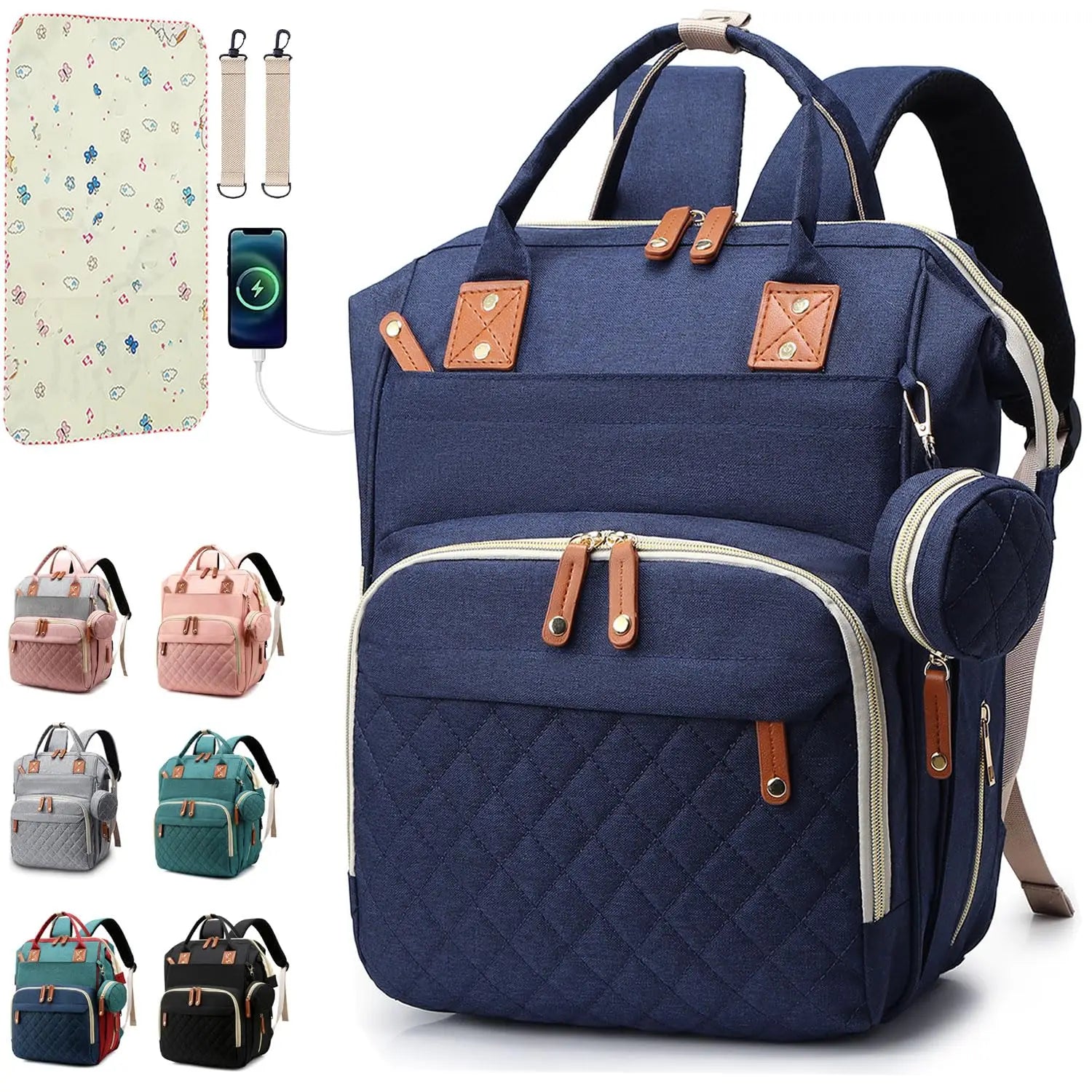 Backpack Diaper Bag For Dad Mom Large Capacity Nursing - Safety First Gear 25