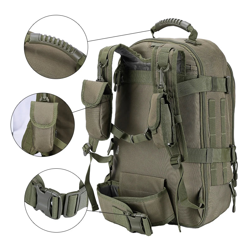 LQARMY Tactical Backpack Molle Assault Pack For Travel - Safety First Gear 25