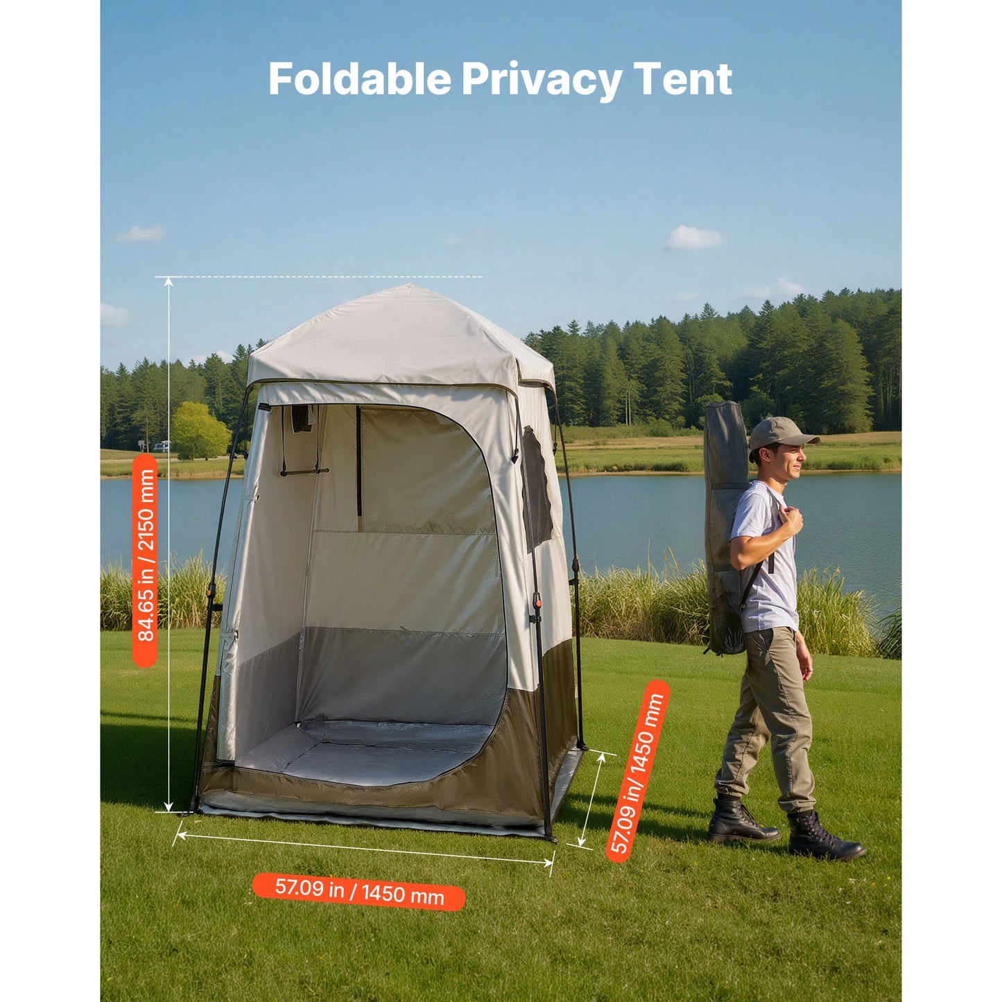 SucceBuy Camping Shower Tent One Room Privacy Changing Room - Safety First Gear 25