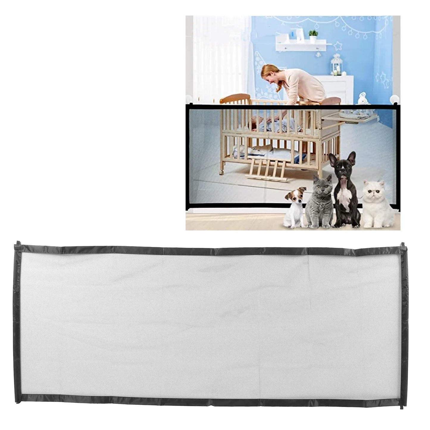 Portable Mesh Pet Safety Barrier for Dogs and Pets - Safety First Gear 25