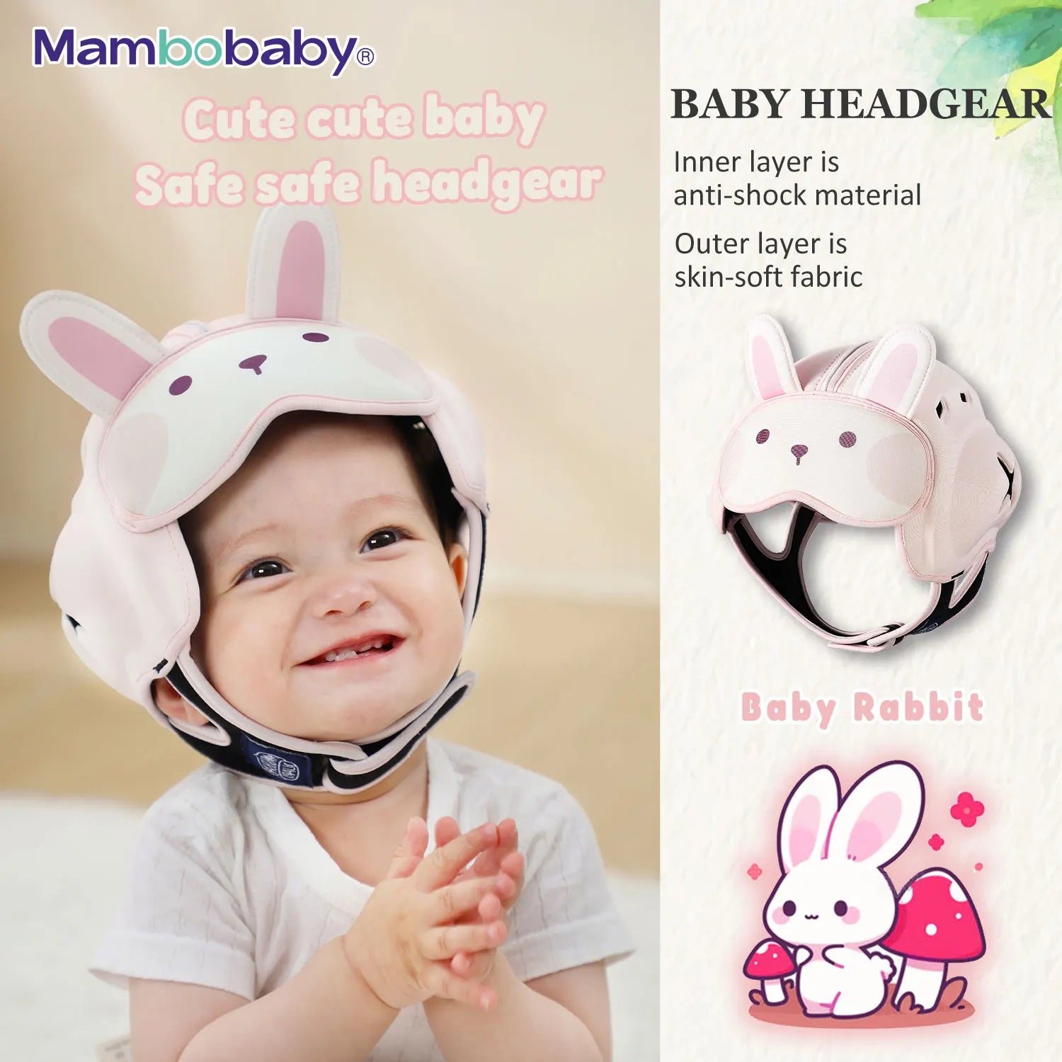 Mambobaby Anti-Shock Baby Helmet for Safe Crawling and Walking - Safety First Gear 25