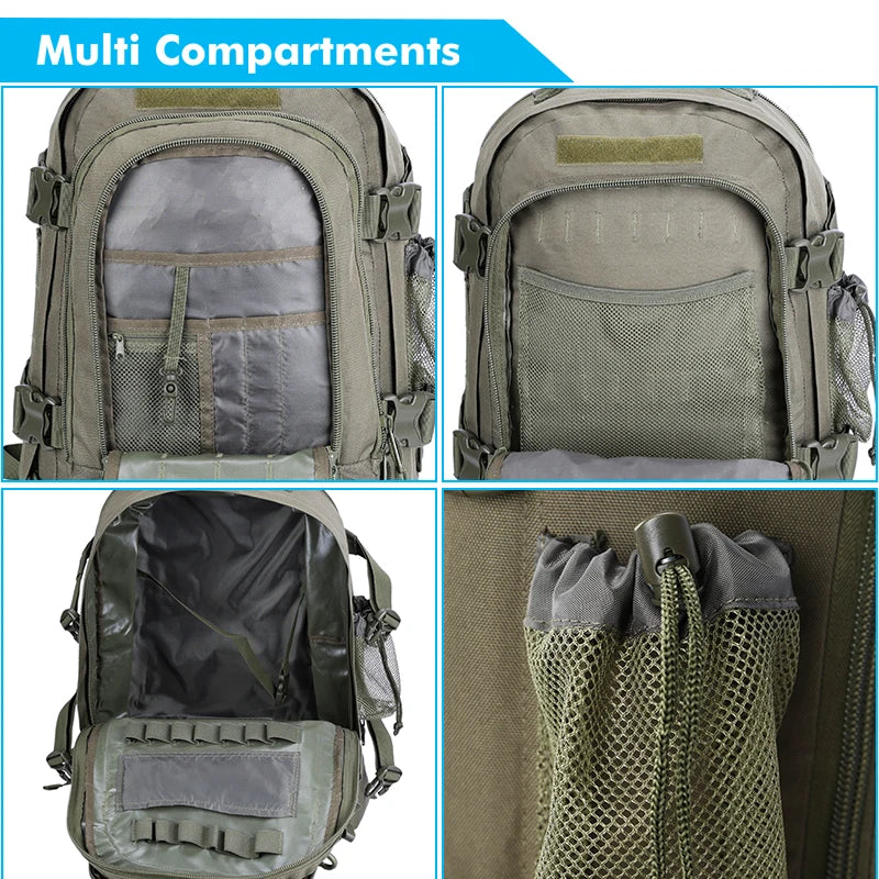LQARMY Tactical Backpack Molle Assault Pack For Travel - Safety First Gear 25