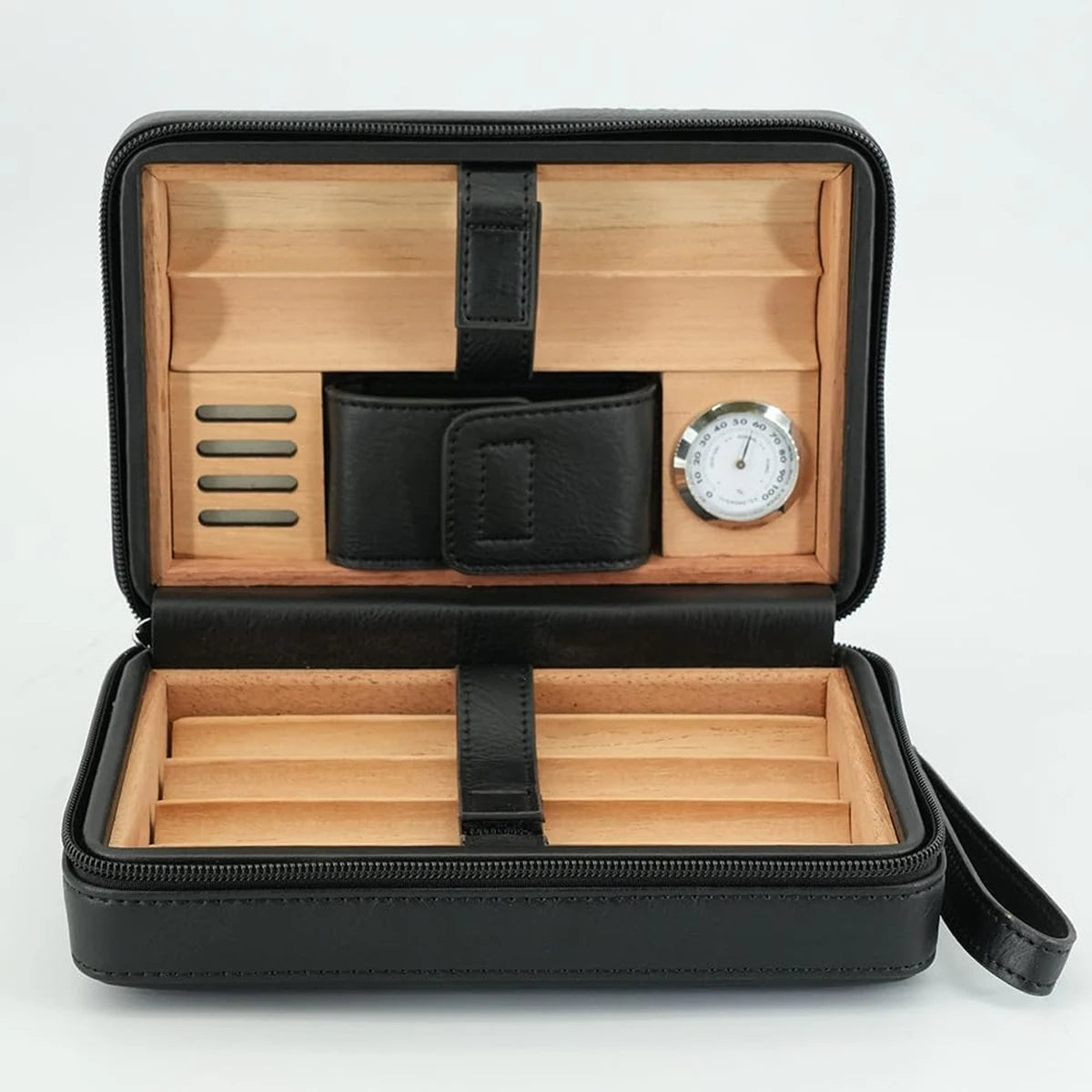 Leather Cigar Case With Humidifier For Fresh Storage - Safety First Gear 25