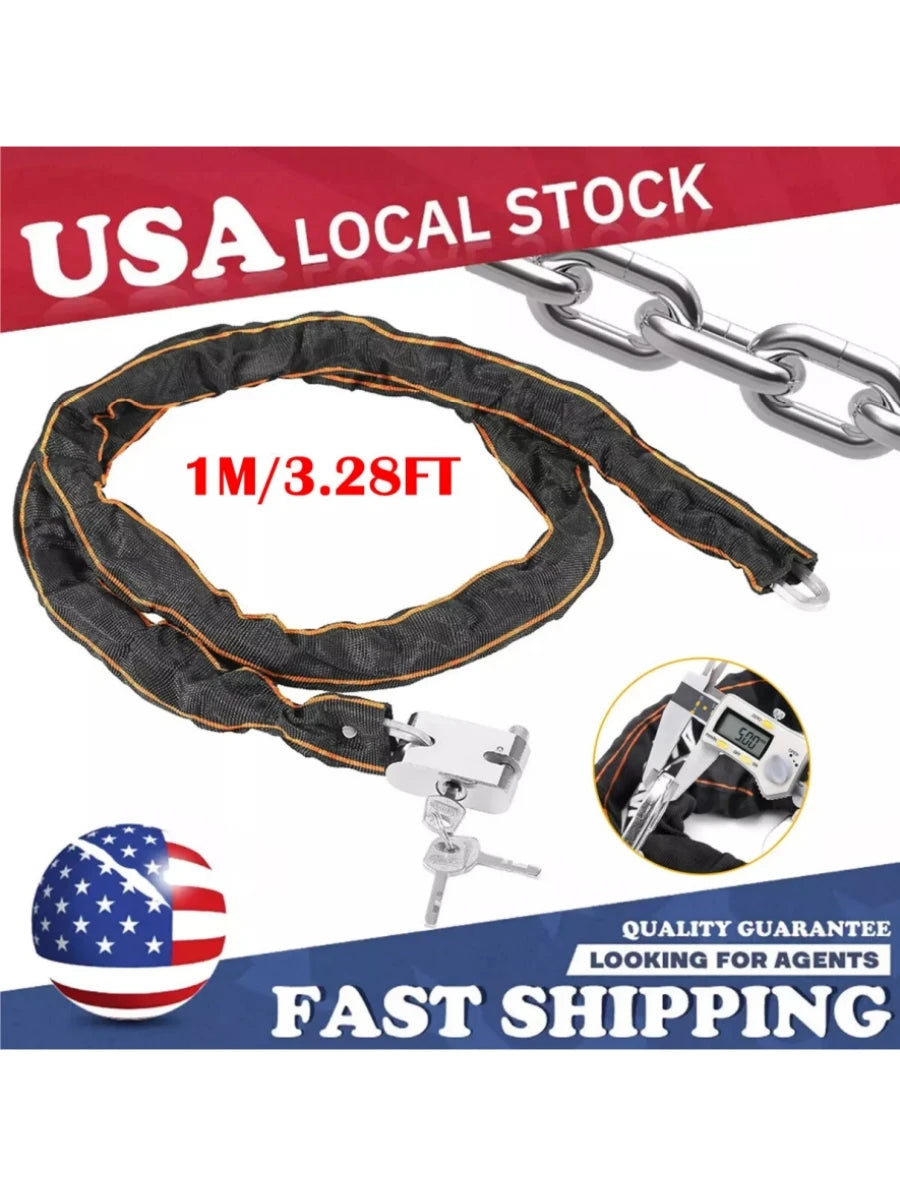 Hign Concerned Motorcycle Chain Lock Anti Theft Padlock - Safety First Gear 25