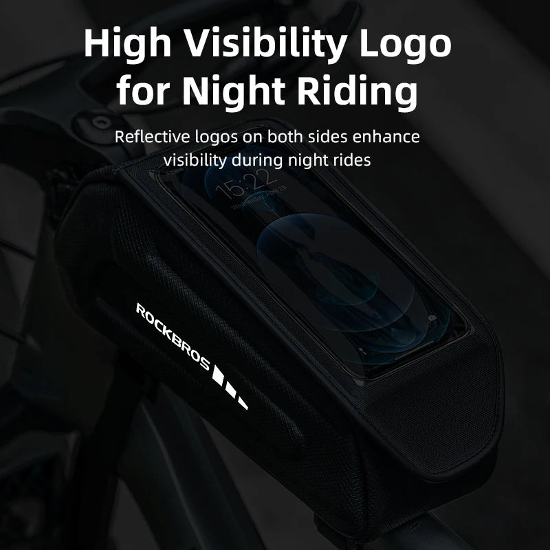 RockBros 1.7L Bike Phone Bag Waterproof Front Frame Case - Safety First Gear 25