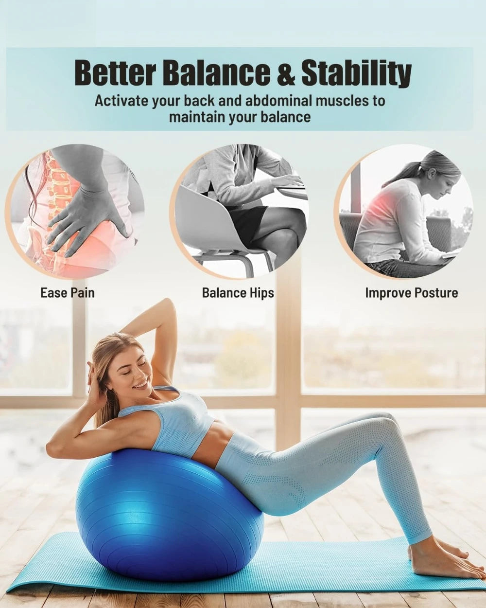 Hign Concerned Yoga Ball Explosion Proof Stability Ball - Safety First Gear 25
