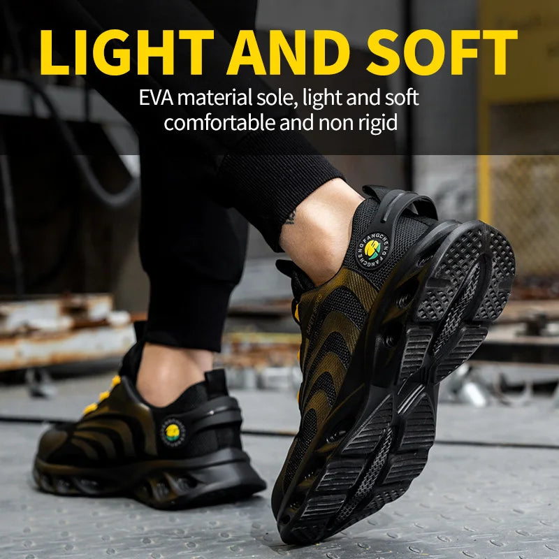 Lace-Free Lightweight Breathable Safety Shoes for Ultimate Comfort - Safety First Gear 25