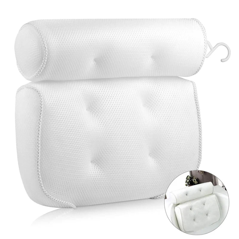 Breathable 3D Mesh Bath Pillow for Relaxation and Support - Safety First Gear 25