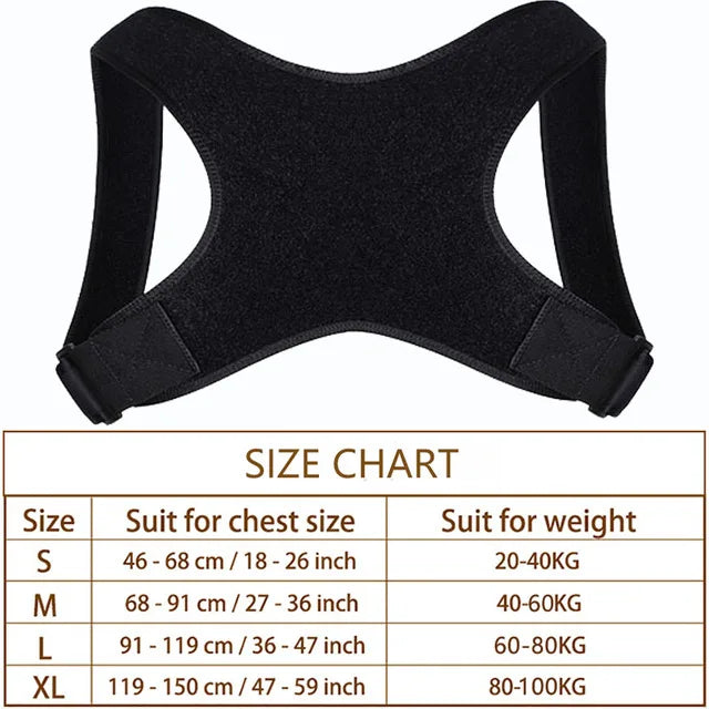 Effect Adjustable Back Shoulder Posture Corrector Belt For Spine Support