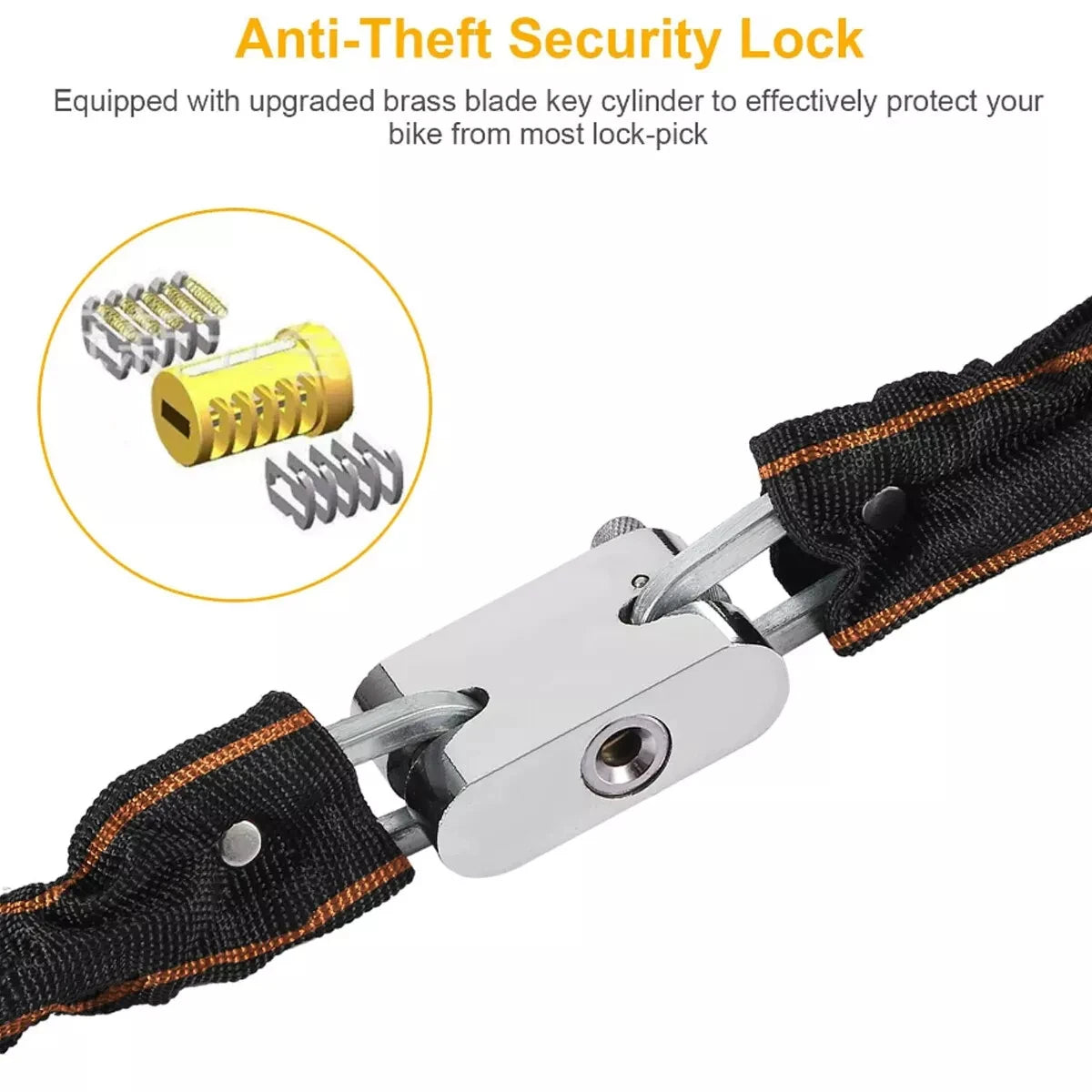 Hign Concerned Motorcycle Chain Lock Anti Theft Padlock - Safety First Gear 25