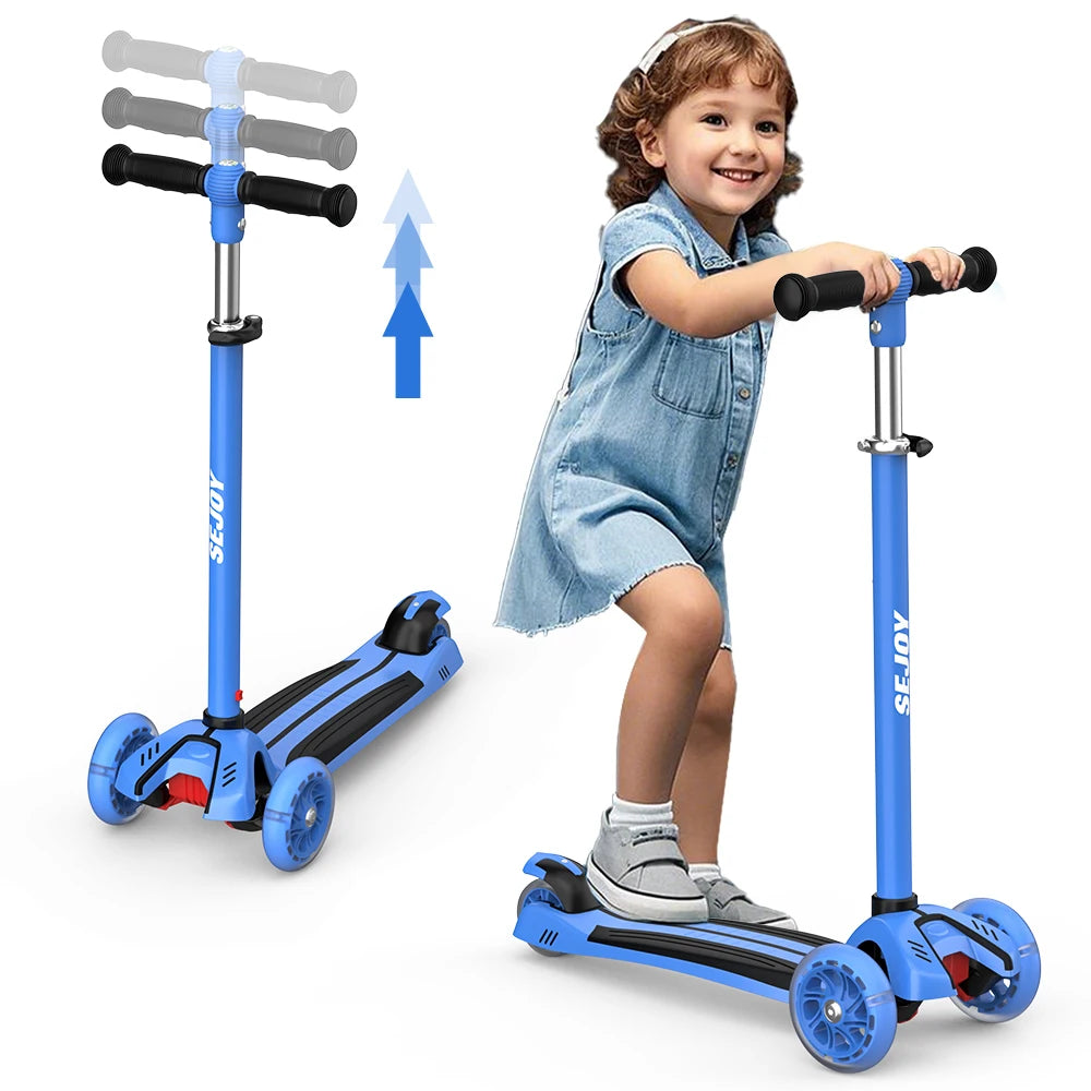 Sejoy Baby Scooter With LED Wheels Three Wheel Foldable - Safety First Gear 25