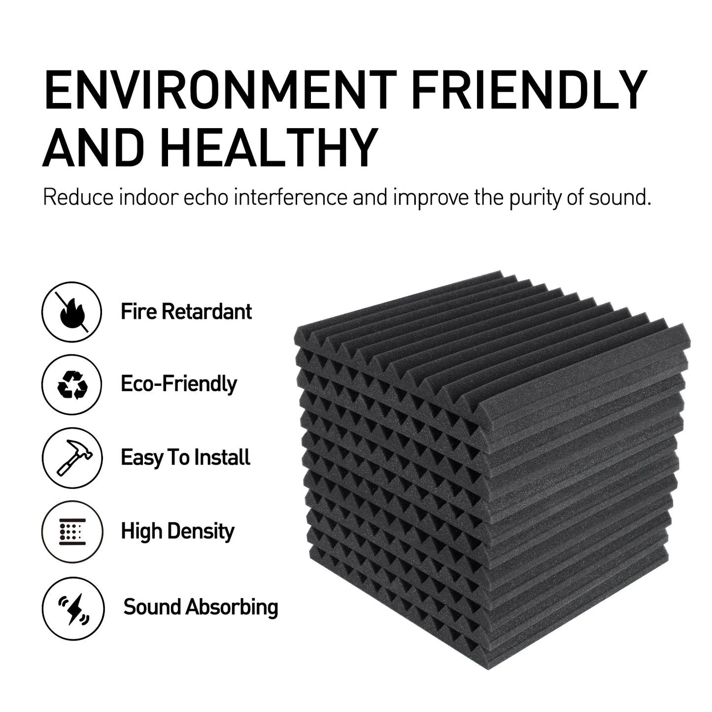 Acoustic Foam Panels for Soundproofing Home and Office Spaces - Safety First Gear 25