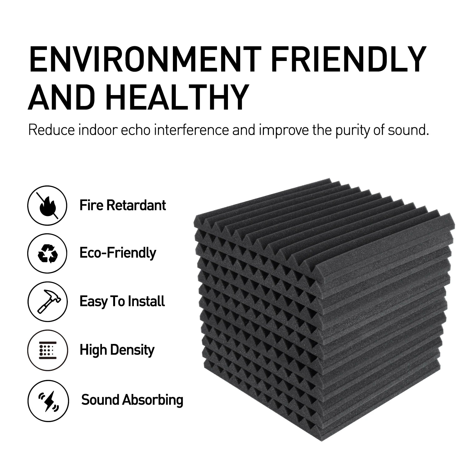 Acoustic Foam Panels for Soundproofing Home and Office Spaces - Safety First Gear 25