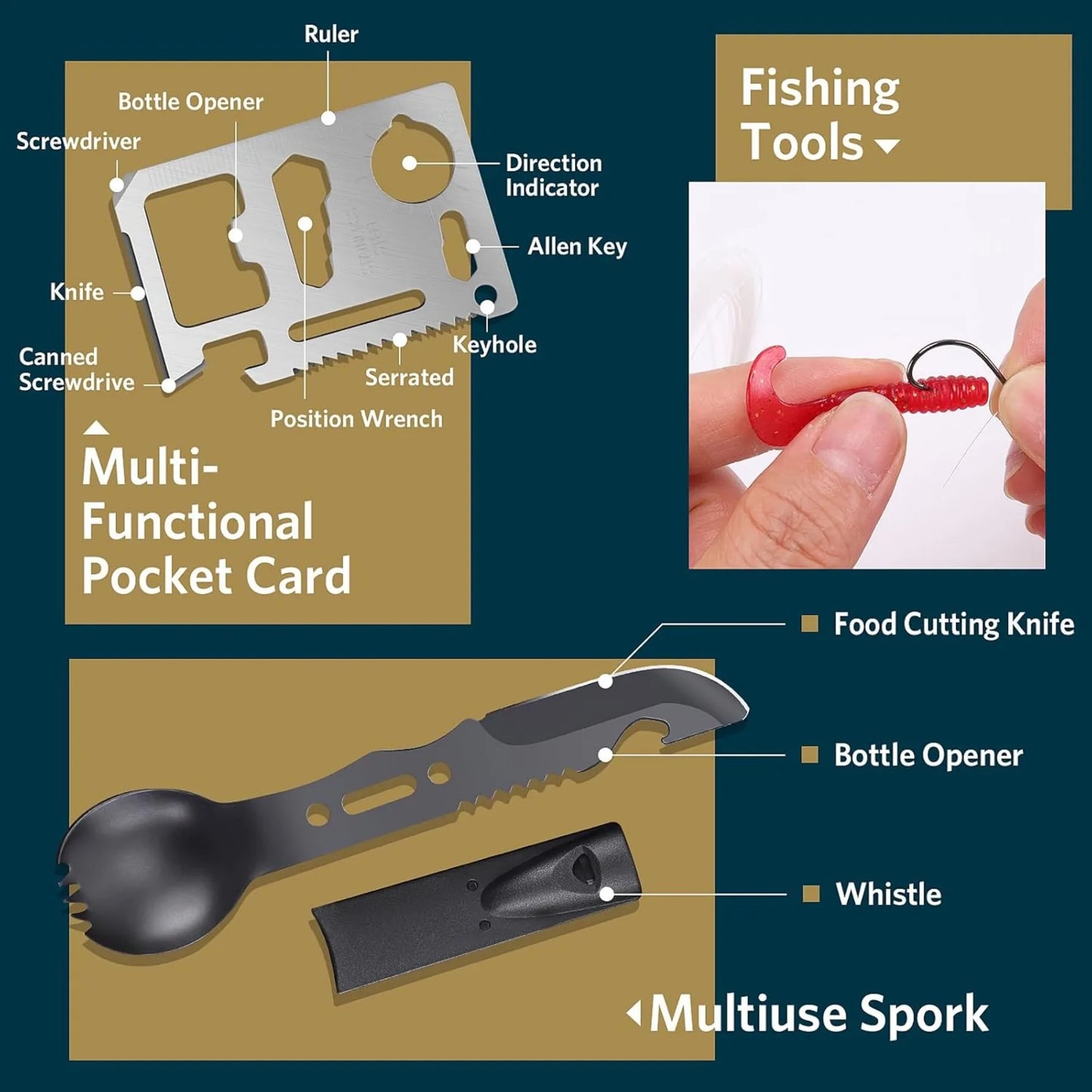 Ultimate 13 in 1 Survival Pack for Outdoor Adventures - Safety First Gear 25