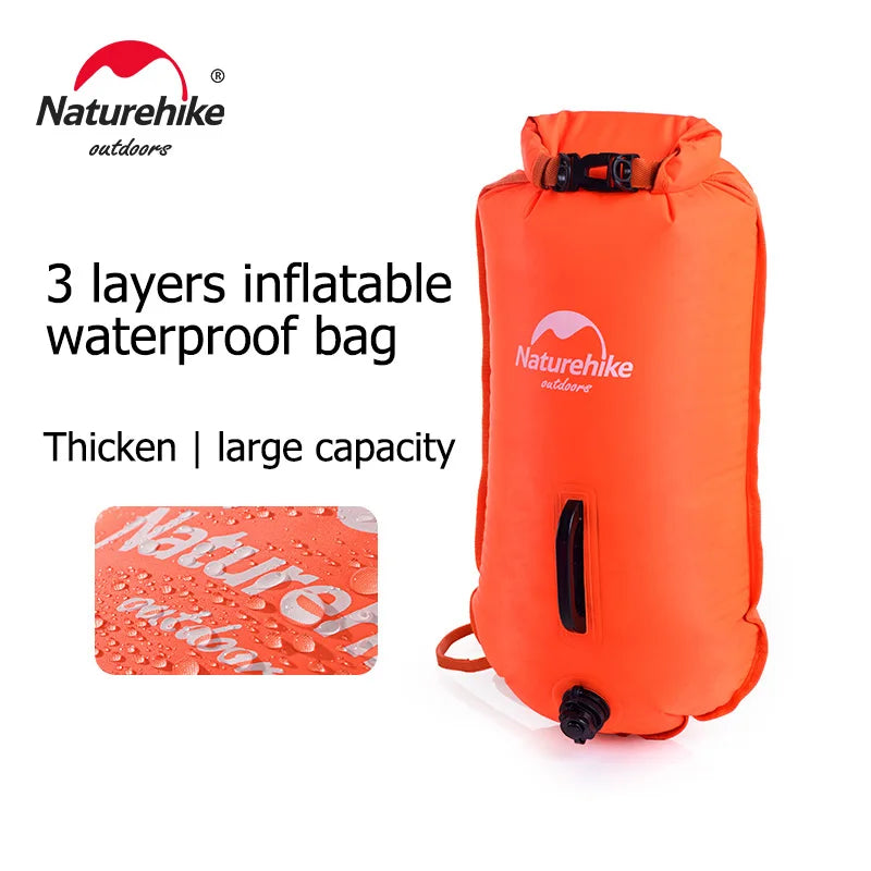 Naturehike Inflatable Swimming Buoy Waterproof Dual Airbag Flotation Dry Bag - Safety First Gear 25